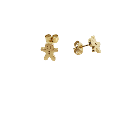 earrings gold steel stud jigerman